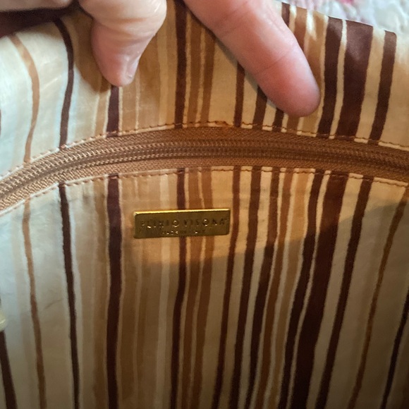 Plinio Visona Brown Leather Shoulder Bag - Picture 2 of 6